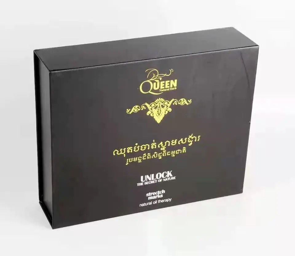 Caja de empaquetado de papel de envío negra de lujo de encargo al por mayor del regalo del color del transporte del cartón para la entrega