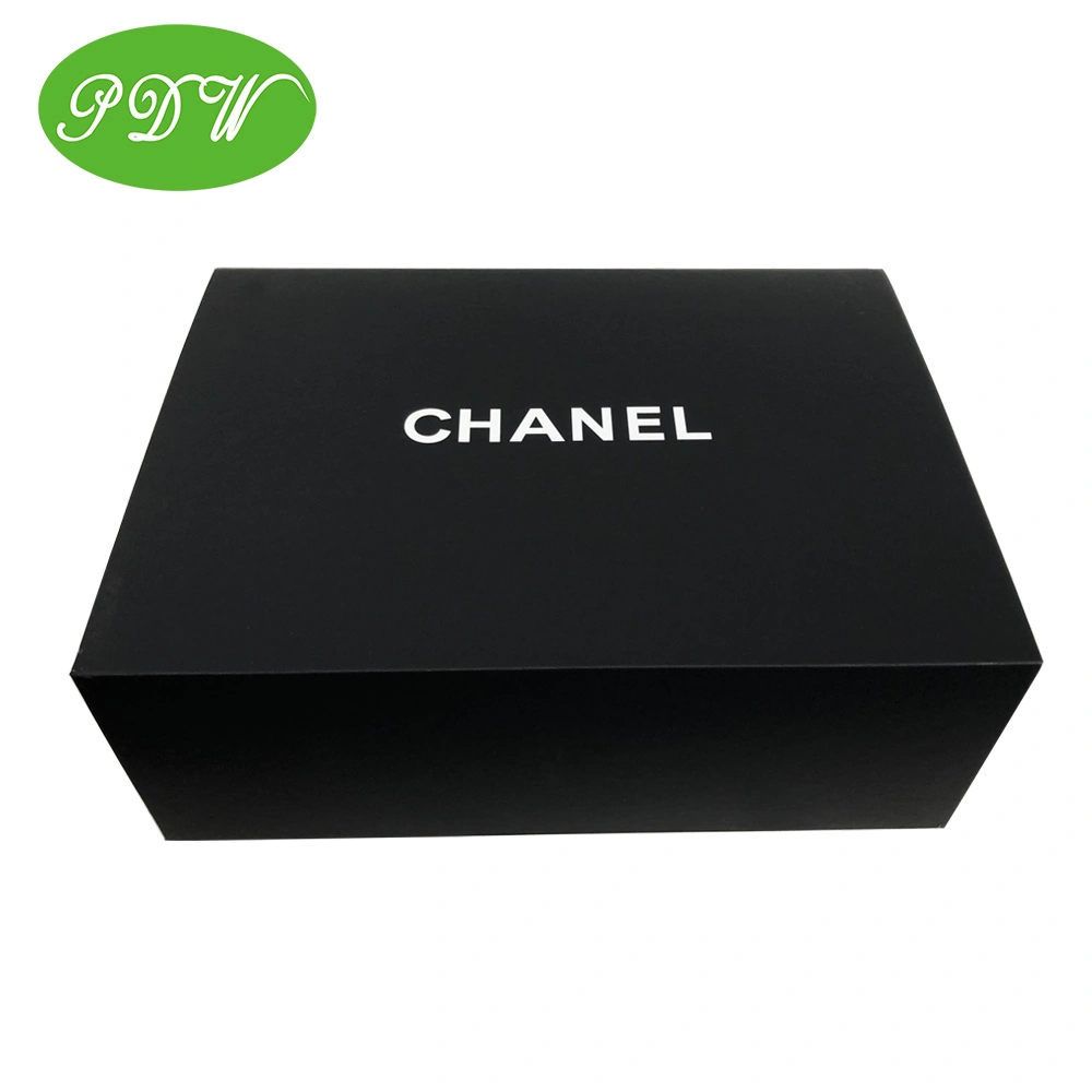 La ropa cosmética del juego plegable negro de encargo de la cartulina encajona la caja de regalo magnética de la Navidad de las cajas de regalo