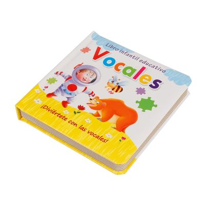 OEM de encargo del tablero de los libros de estudio de los niños de la pulgada 8X8 con la impresión a todo color obligatoria durable